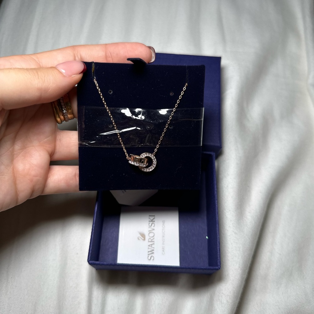 Swarovski link necklace